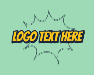 Retro Pop Art Text Logo