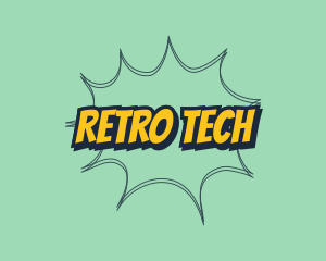 Retro Pop Art Text logo design