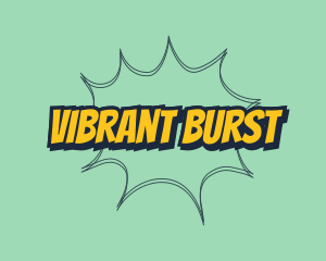 Burst - Retro Pop Art Text logo design