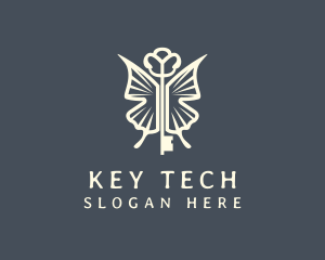 Deluxe Butterfly Key logo design