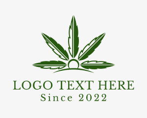 Smoking - Natural Marijuana Plantation logo design