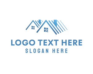 Blue House Real Estate logo design