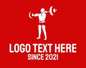 Guy - Weightlifter Body Training logo design