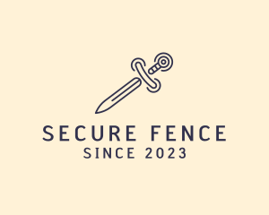 Fencing - Medieval Royal Sword logo design