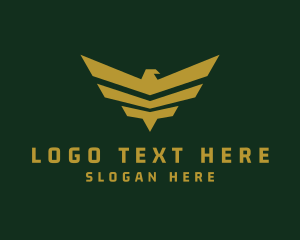 Gold Eagle - Military Eagle Armed Forces logo design
