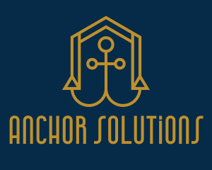 Gold Anchor House  logo design