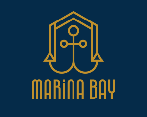 Seaport - Gold Anchor House logo design