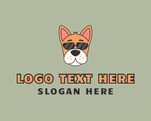Boxer Dog - Cool Sunglasses Dog logo design