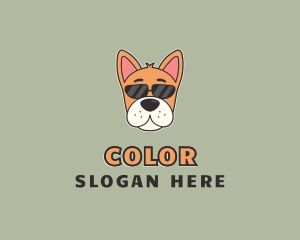 Cool Sunglasses Dog Logo