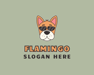 Cool Sunglasses Dog Logo