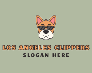 Cool Sunglasses Dog Logo