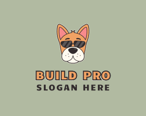 Pooch - Cool Sunglasses Dog logo design