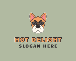 Cool Sunglasses Dog logo design