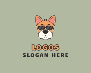 Beach Trip - Cool Sunglasses Dog logo design