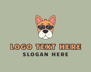 Cool Sunglasses Dog Logo