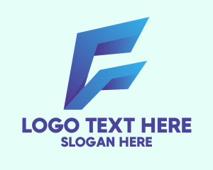 Software - Professional Blue Letter F logo design