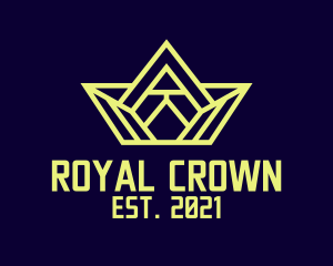 Prince - Geometric Yellow Crown logo design