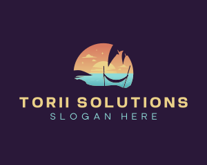 Travel Beach Vacation logo design