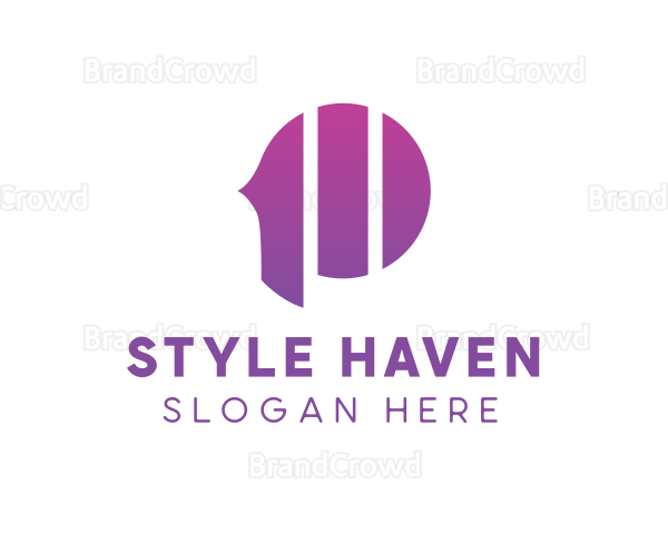 Digital Violet Stripe P Logo