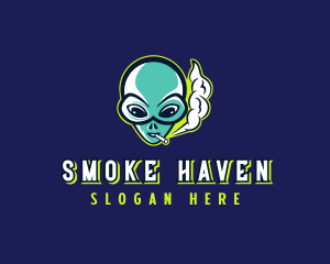 Smoking - Alien Smoking Vape logo design