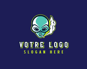 Vape - Alien Smoking Vape logo design