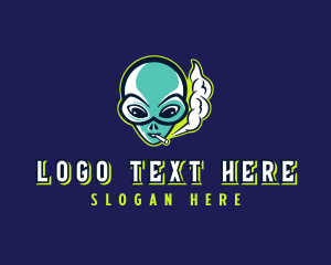 Mascot - Alien Smoking Vape logo design