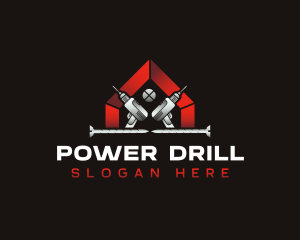 Handyman Renovation Drill  logo design