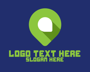 Location - Modern Green Pin logo design