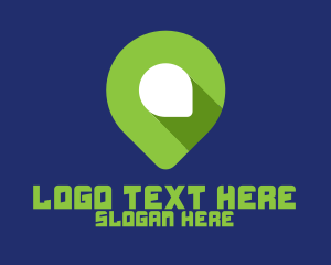 Navigation - Modern Green Pin logo design