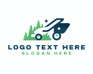 Lawn Mower Gardening Logo