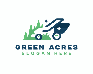 Lawn Mower Gardening logo design