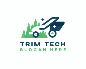 Trimmer - Lawn Mower Gardening logo design