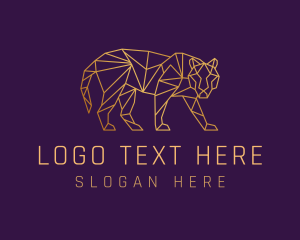 Luxe - Golden Tiger Animal logo design