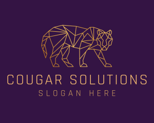 Cougar - Golden Tiger Animal logo design