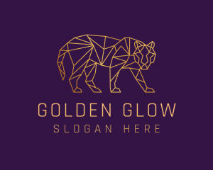 Golden Tiger Animal logo design