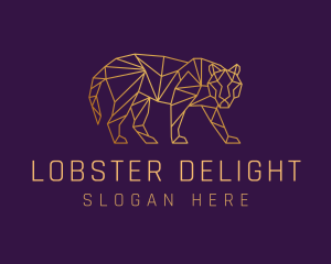 Golden Tiger Animal logo design