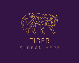 Golden Tiger Animal logo design
