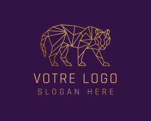 Wildcat - Golden Tiger Animal logo design
