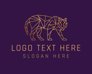 Golden Tiger Animal logo design