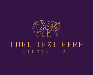 Luxury - Golden Tiger Animal logo design