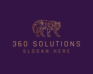 Golden Tiger Animal logo design