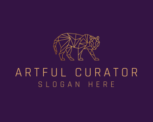 Golden Tiger Animal logo design