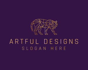 Golden Tiger Animal logo design