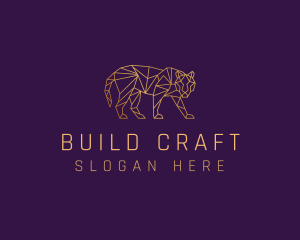 Golden Tiger Animal logo design