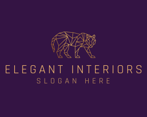 Golden Tiger Animal logo design