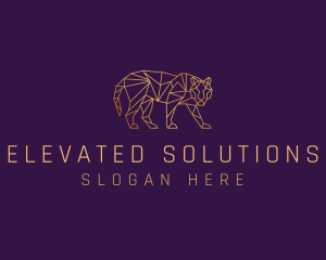 Golden Tiger Animal logo design