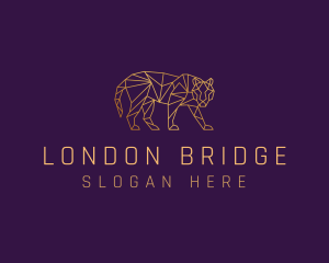 Golden Tiger Animal logo design