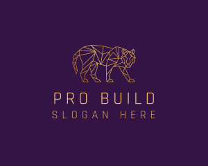 Golden Tiger Animal logo design