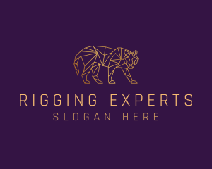 Golden Tiger Animal logo design