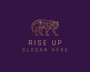 Golden Tiger Animal logo design